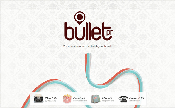 Bullet PR | Vintage / Retro Web Design