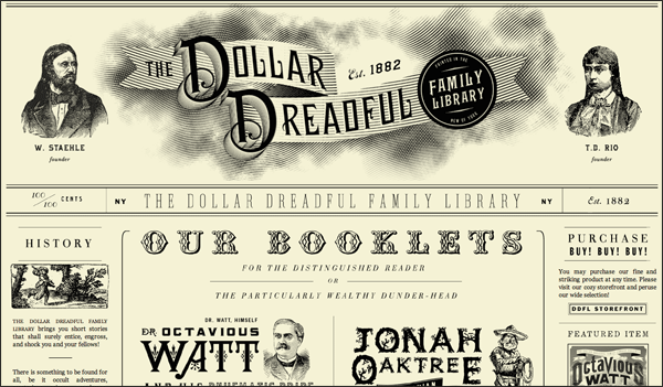 The Dollar Dreadful | Vintage / Retro Web Design
