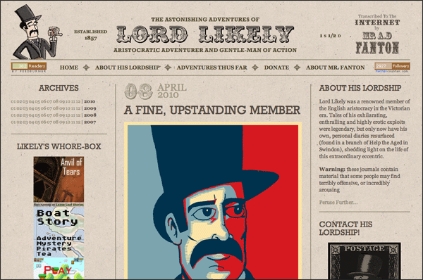 Lord Likeley | Vintage / Retro Web Design