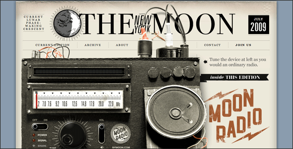 the New York Moon | Vintage / Retro Web Design